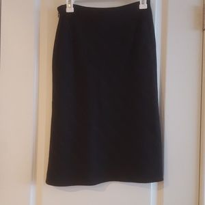 Black skirt with red diagonal stripes